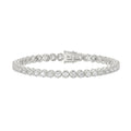Lightweight Fusion Lab Grown Diamond Tennis Bracelet approx. 5 ct White Gold angle view