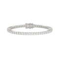 Classic 4 Prong Lab Grown Diamond Tennis Bracelet approx. 5 ct White Gold angle view