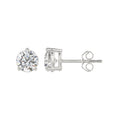 2.5 Carat Round Brilliant Lab Grown Diamond Stud Earrings White Gold angle view