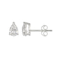 1.5 Carat Pear Lab Grown Diamond Stud Earrings White Gold angle view