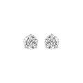 2 Carat Round Brilliant Lab Grown Diamond Stud Earrings White Gold angle view